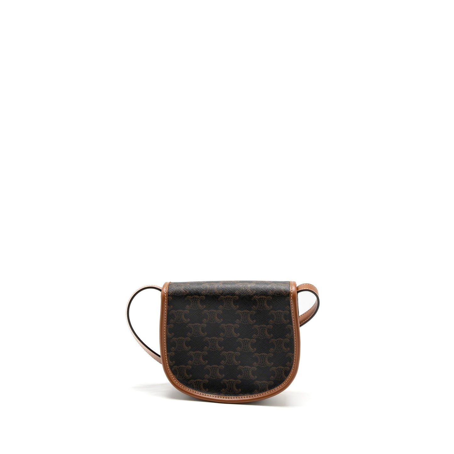 Celine Mini Besace in Triomphe Canvas/Calfskin Tan