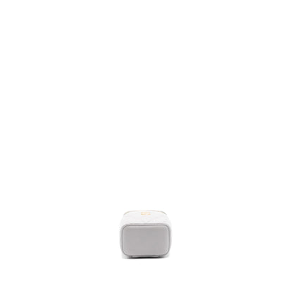 Chanel Top Handle Mini Vanity With Chain Light Grey GHW