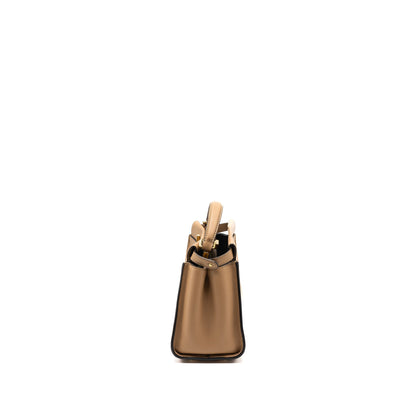 Fendi Mini Peekaboo Calfskin Beige