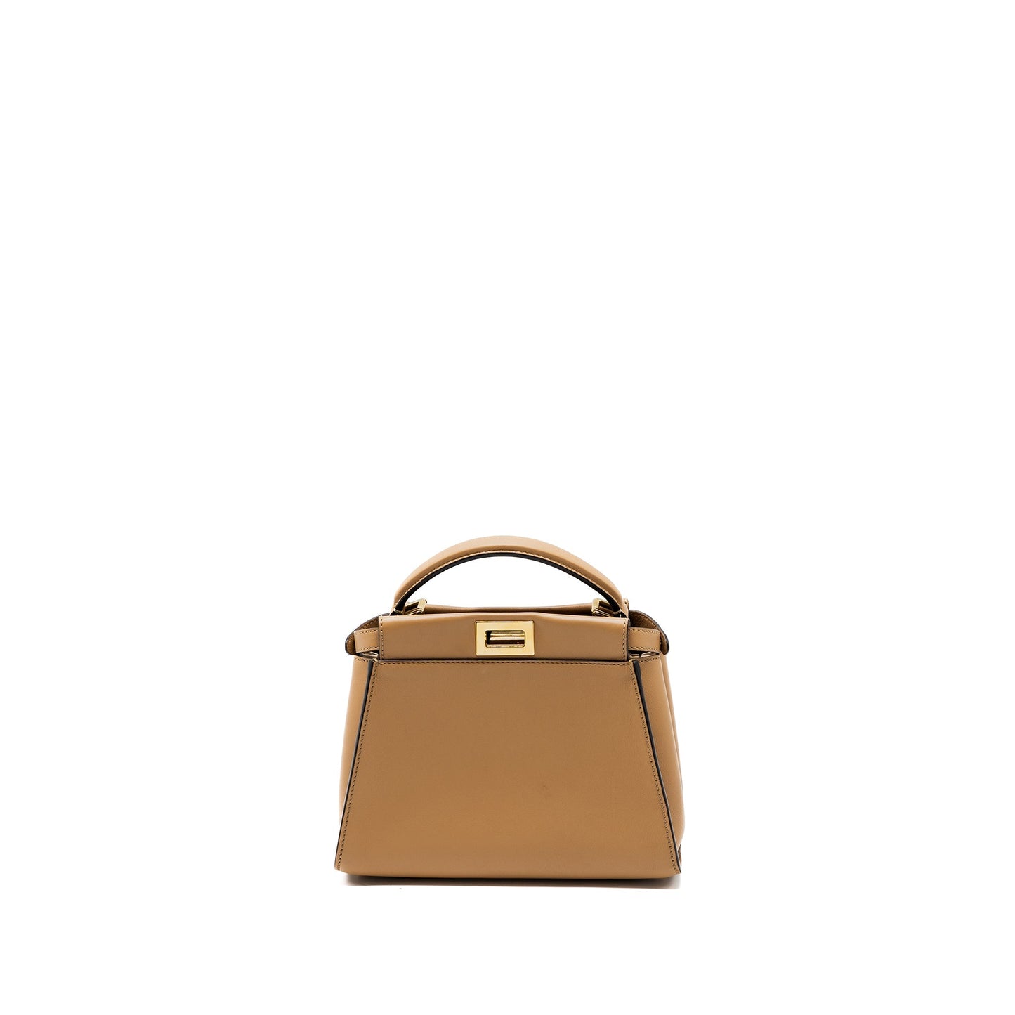 Fendi Mini Peekaboo Calfskin Beige