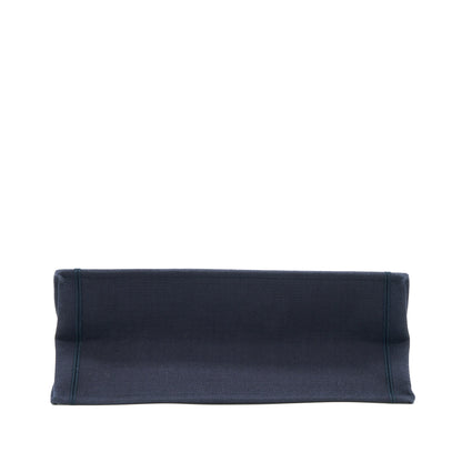 Dior Limited Edition Book Tote Dark Blue Denim Pattern