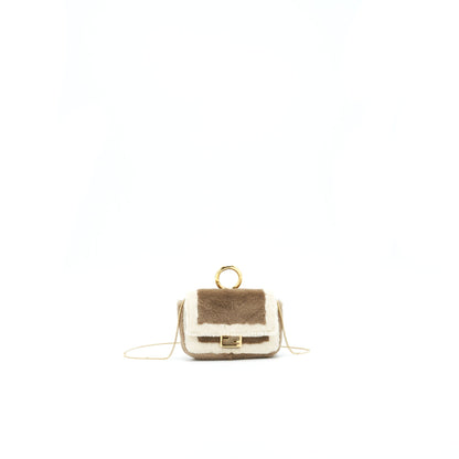 FENDI Nano Baguette Brown Mink Charm