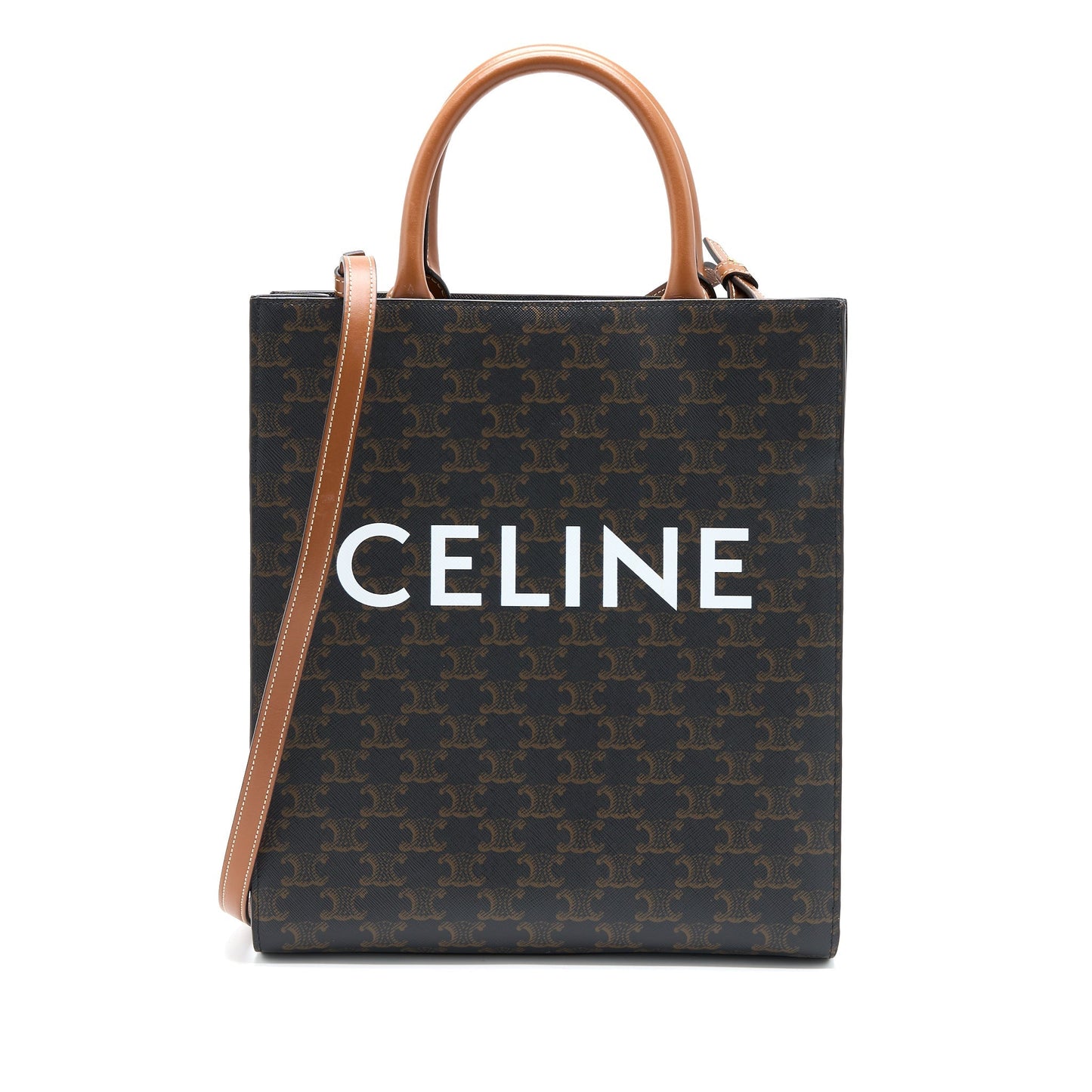 Luxury CELINE Vertical Cabas Triomphe Canvas