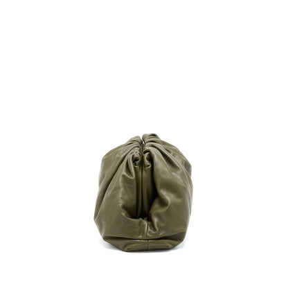 Bottega Veneta Clutch Calfskin Dark Green