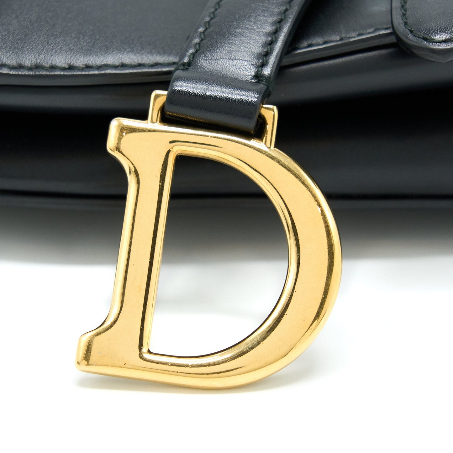 Dior Small Saddle Purse Calfskin Black
