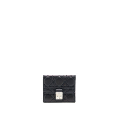 Dior Compact Wallet Lambskin Black/Pink