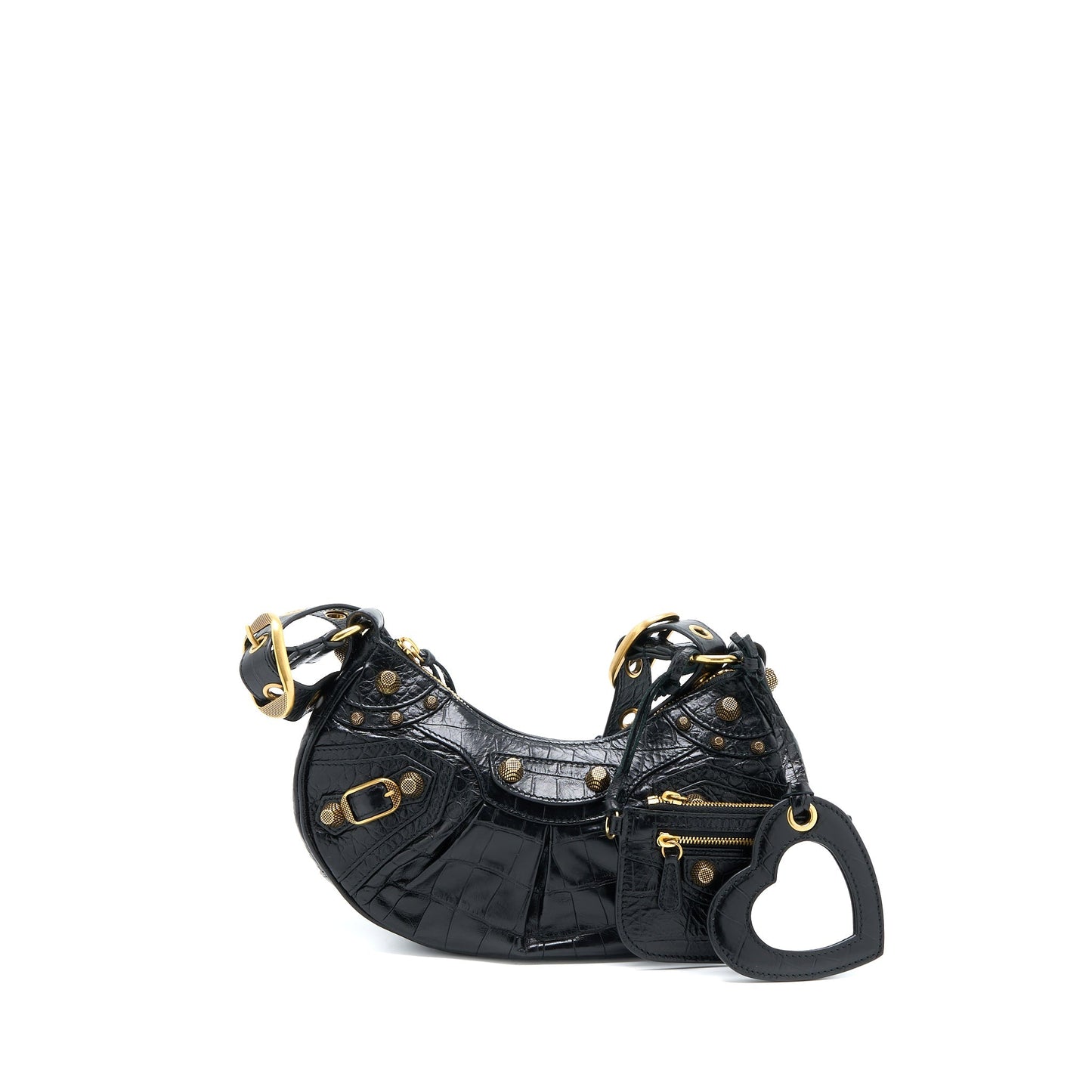 Balenciaga Le Cagole Mini Purse Calfskin Black Aged-Gold Hardware