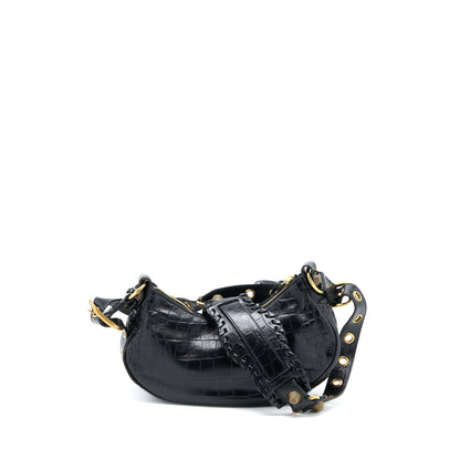 Balenciaga Le Cagole Mini Purse Calfskin Black Aged-Gold Hardware