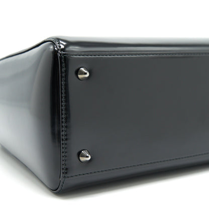 CHRISTIAN DIOR MEDIUM LADY DIOR CALFSKIN IN BLACK BHW