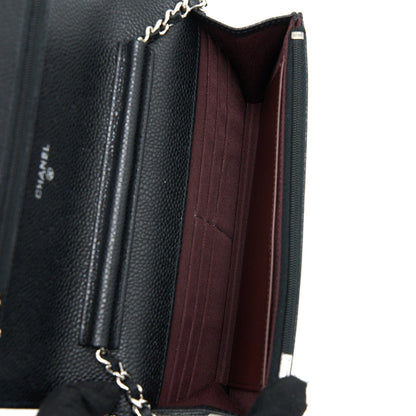 Chanel Classic Wallet On Chain Black Caviar SHW