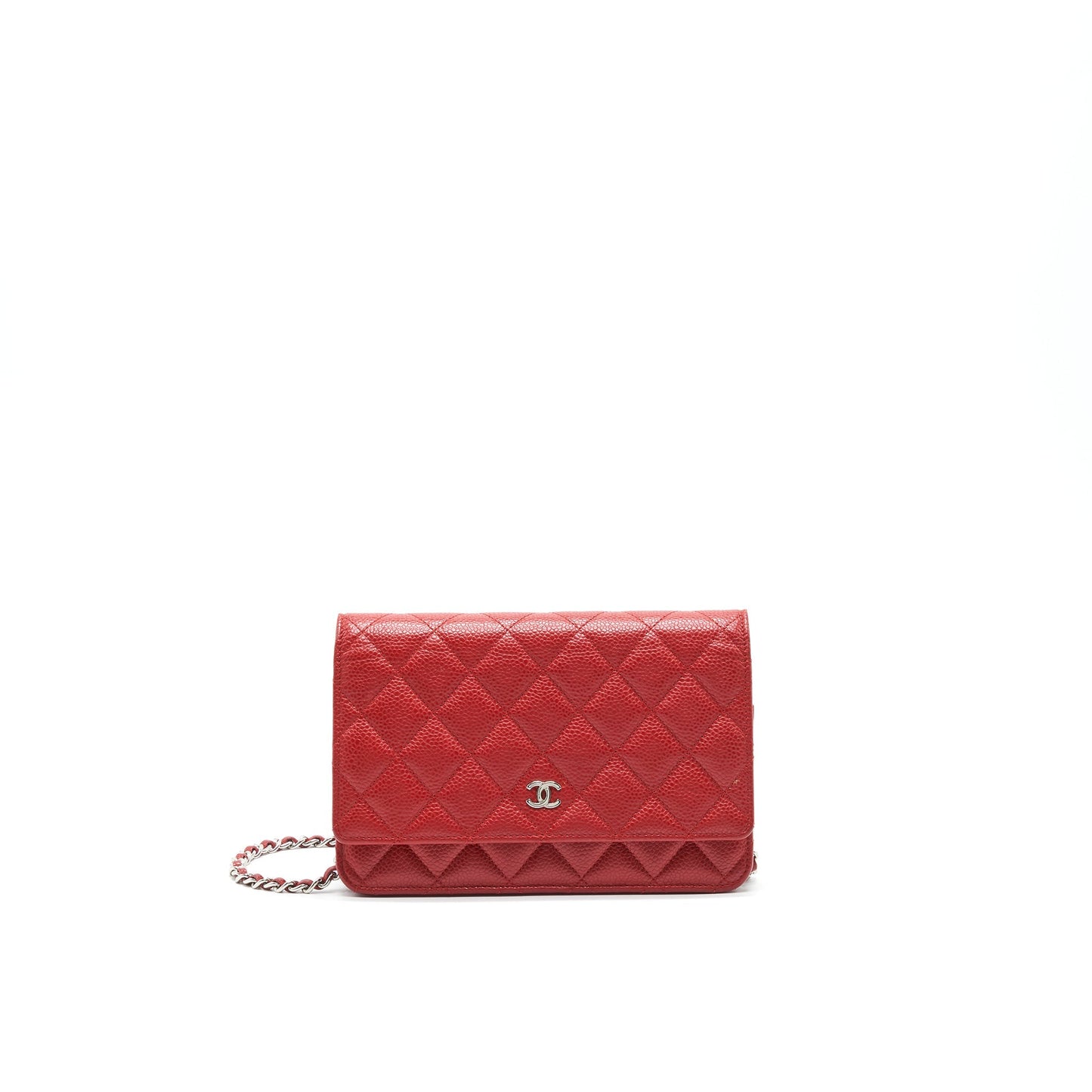 Chanel Wallet on chain Caviar Red HW serial 18