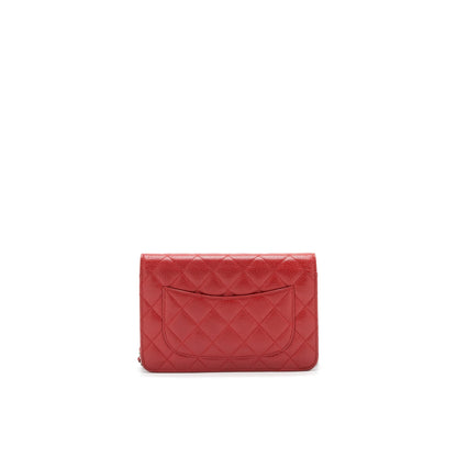 Chanel Wallet on chain Caviar Red HW serial 18