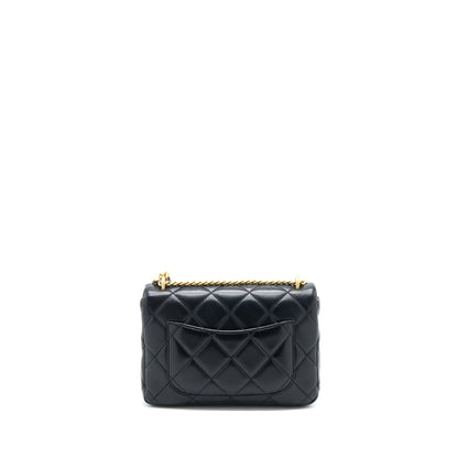 Chanel 22P Enemal Flap Bag Lambskin Black GHW (Microchip)