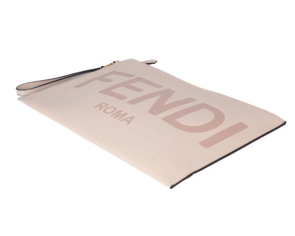 Fendi Large Flat Pouch in Pink Leather