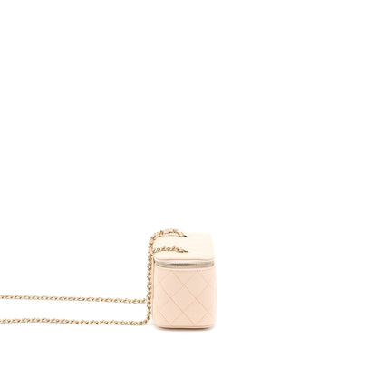 Chanel Long Vanity With Chain Caviar Beige LGHW