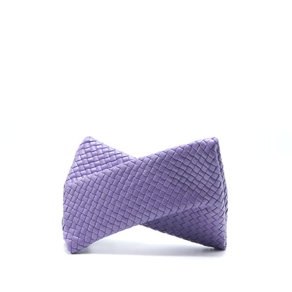 Bottega Veneta Crisscross Clutch Purse Lavender