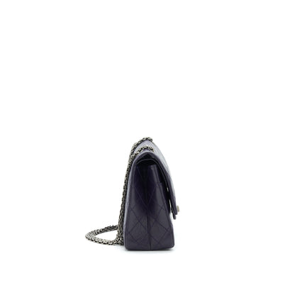 Chanel Reissue 226 in Dark Purple ilver ruthenium hardware