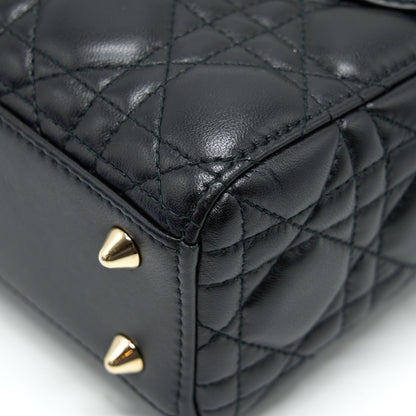 CHRISTIAN DIOR SMALL LADY DIOR BAG BLACK GHW