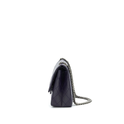 Chanel Reissue 226 in Dark Purple ilver ruthenium hardware