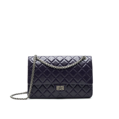 Chanel Reissue 226 in Dark Purple ilver ruthenium hardware
