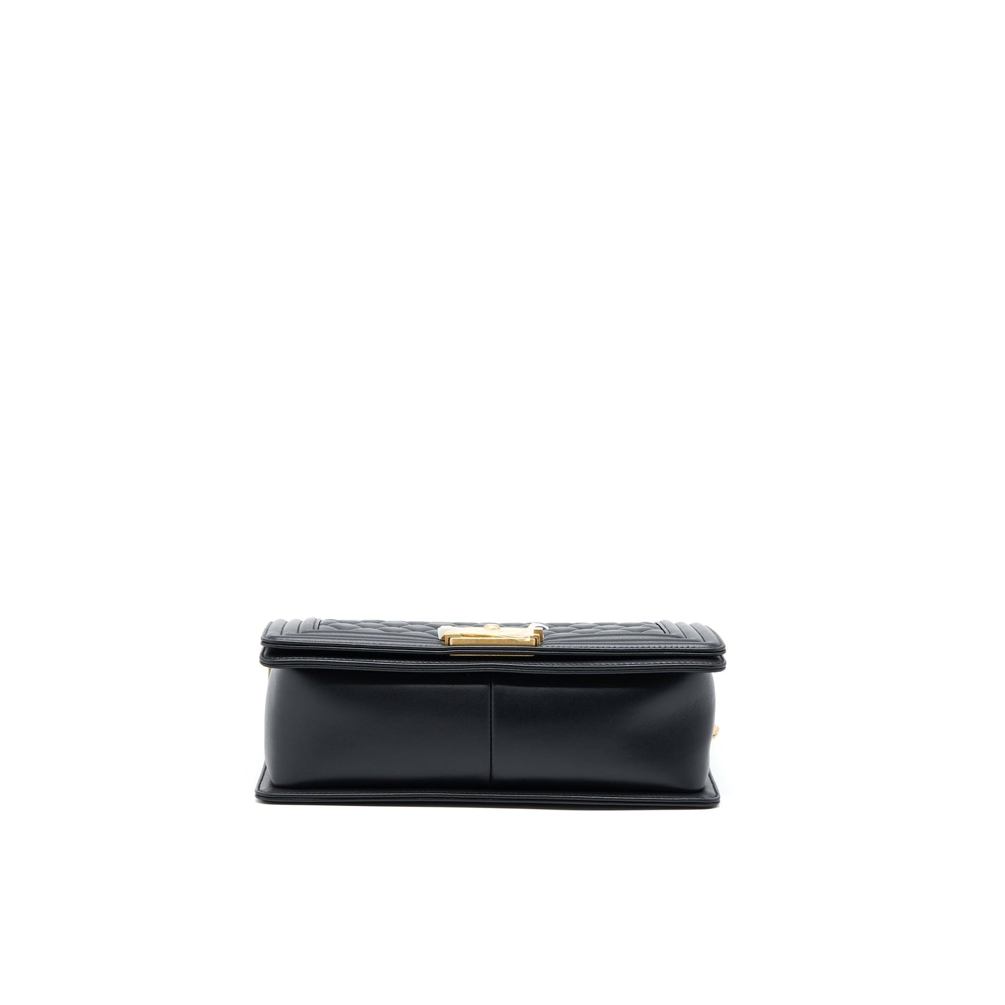 Chanel Medium Boy Bag Calfskin Black GHW (Microchip)
