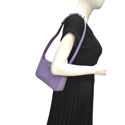 BURBERRY Medium TB Leather Shoulder Bag Soft Violet