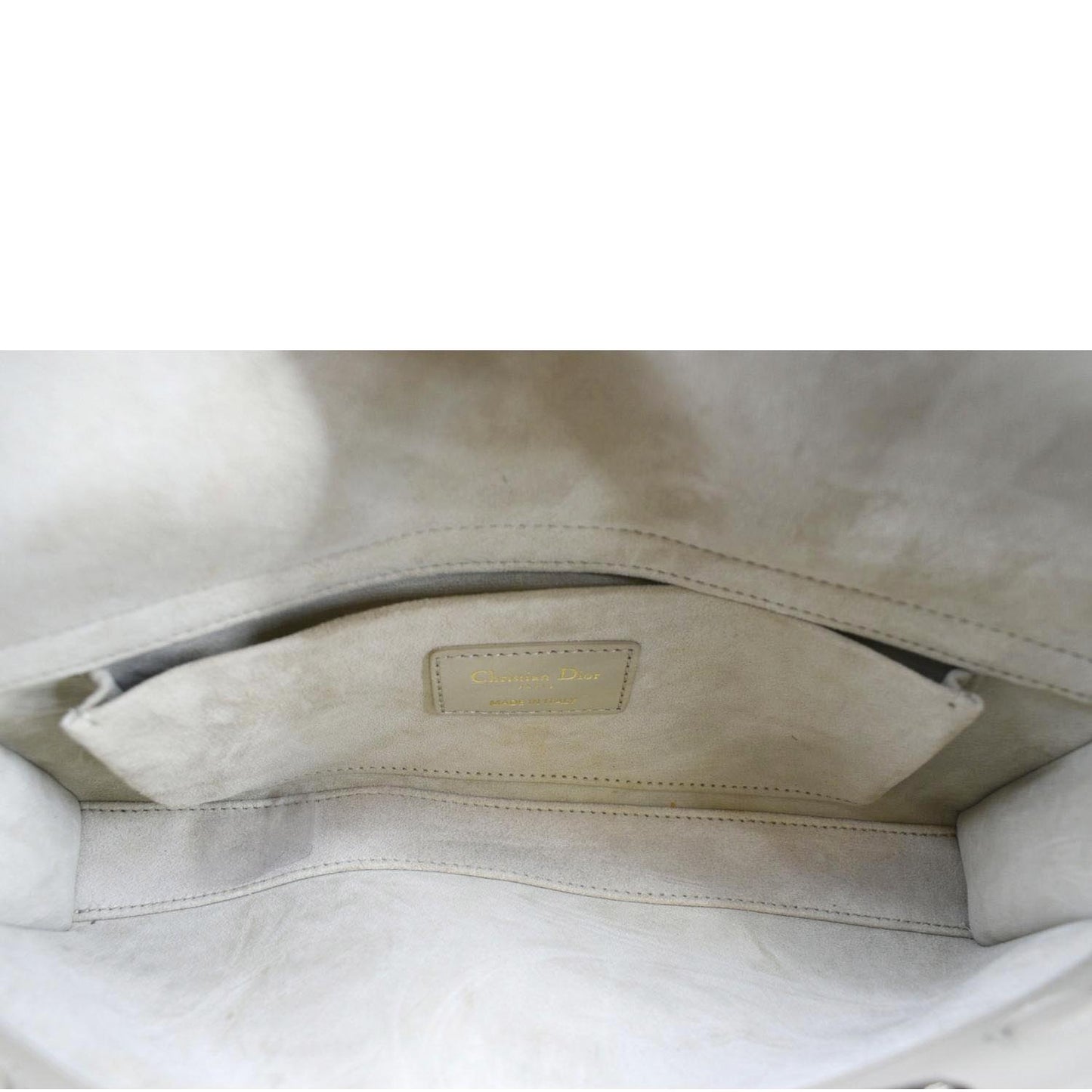 CHRISTIAN DIOR Lady D-Joy Medium Cannage Lambskin Chain Shoulder Bag Sand