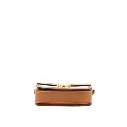 Celine Medium Triomphe Purse in Textile Natural Calfskin