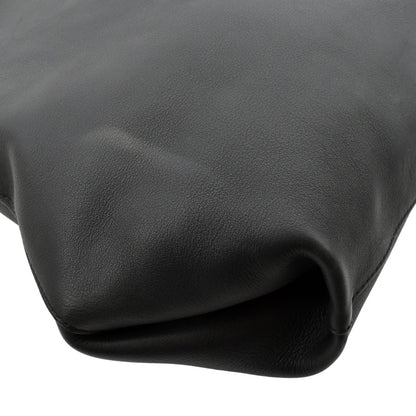 BURBERRY Medium Grommet Smooth Calfskin Hobo Bag Black