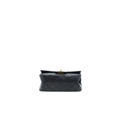 Chanel Mini 2.55 Reissue Flap Bag Aged Calfskin Black Brushed GHW (Microchip)