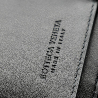 BOTTEGA VENETA Intrecciato Leather Long Wallet Black