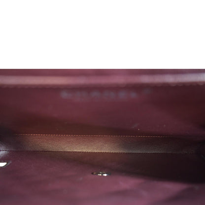 CHANEL Quilted Lambskin Leather Chain Clutch Bag Black