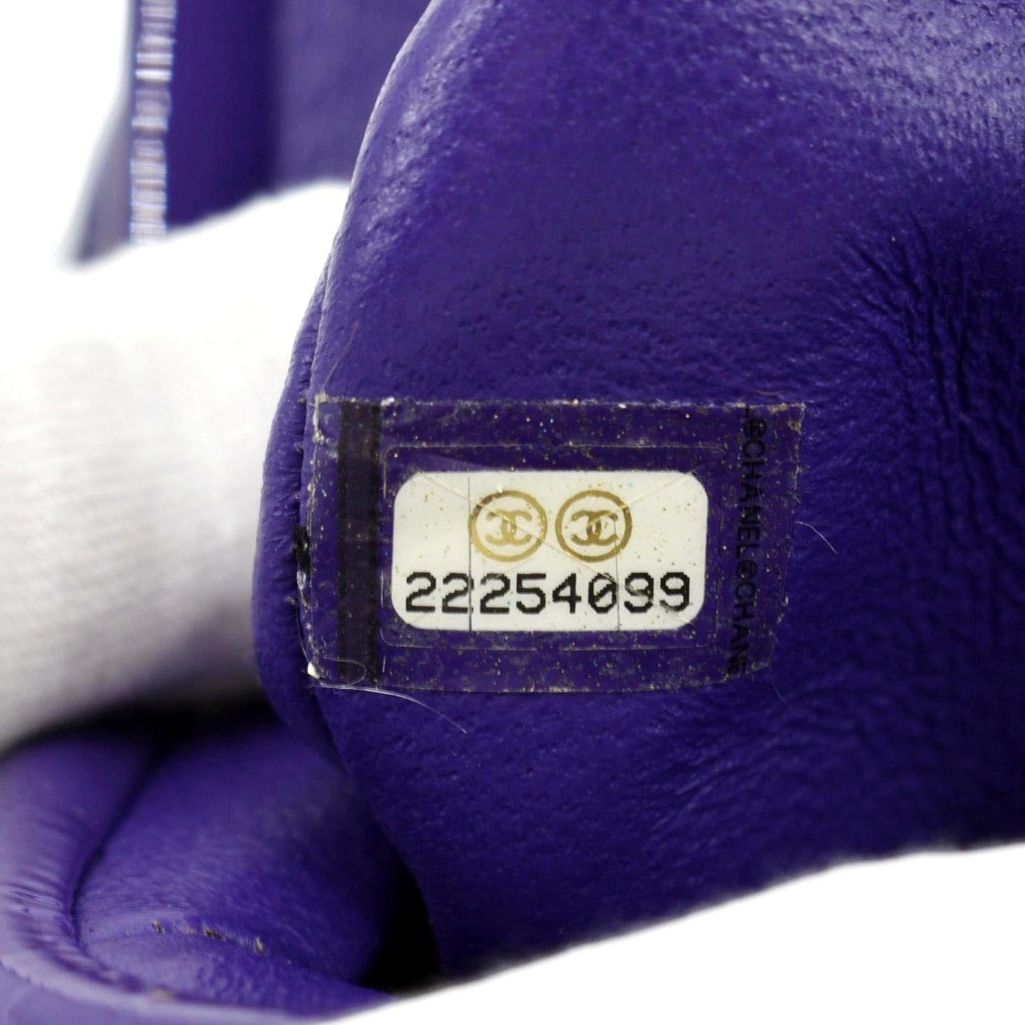 CHANEL Timeless Quilted Patent Leather Clutch Bag Purple