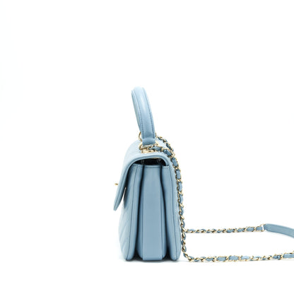 Chanel Trendy CC Flap Bag Light Blue Lambskin LGHW
