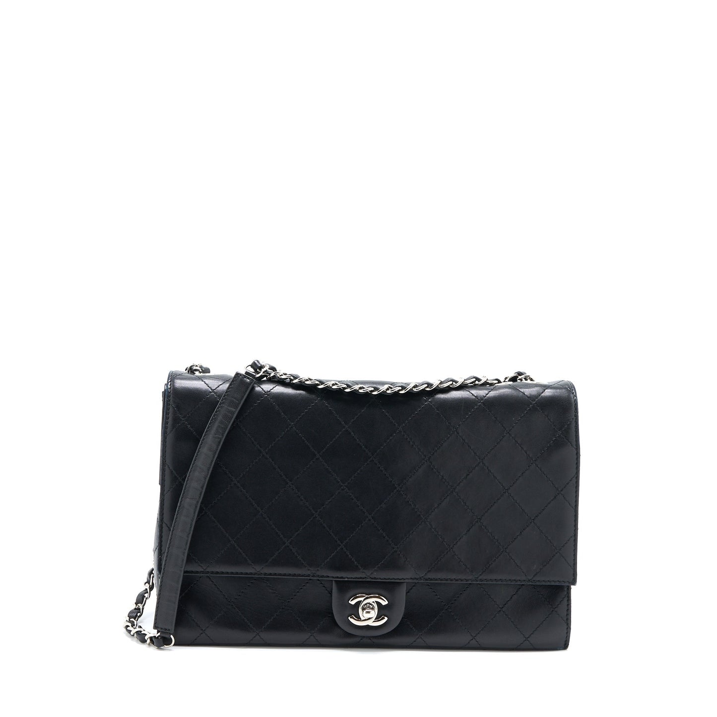 Chanel Quilted Flap Bag Lambskin Black SHW