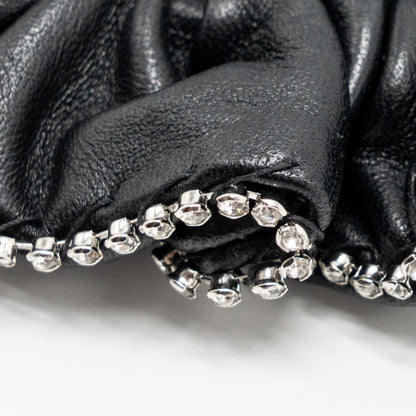 Chanel 22B Hair Tie with Crystal Lambskin Black SHW