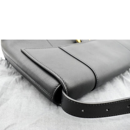 BALENCIAGA Treize Leather Shoulder Bag Black