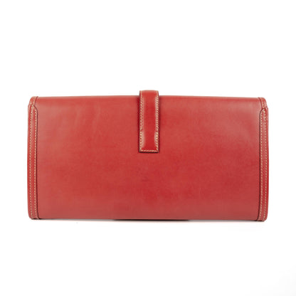 Hermes Jige Clutch 29 Red/Orange - M Stamp