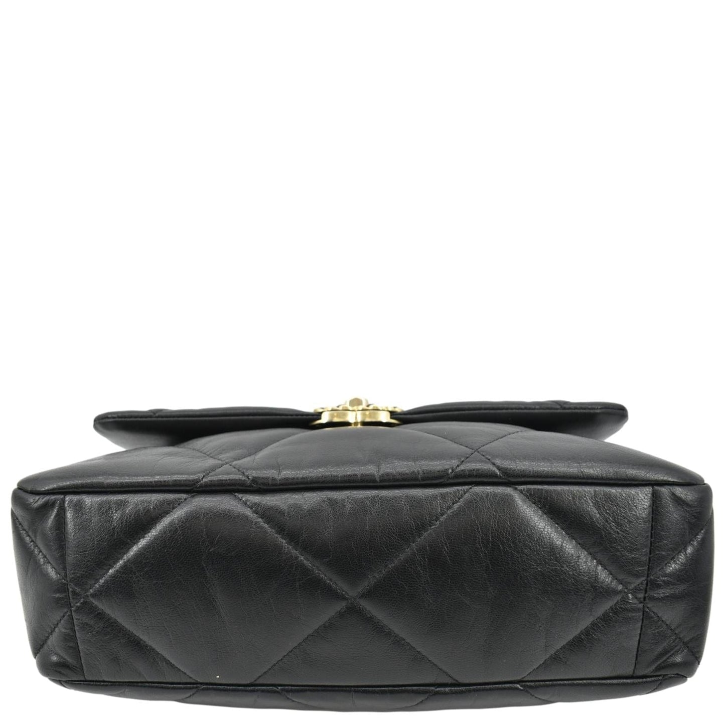 CHANEL 19 Medium Quilted Lambskin Leather Flap Shoulder Bag Black