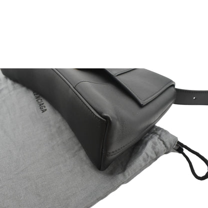 BALENCIAGA Treize Leather Shoulder Bag Black