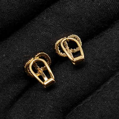 Dior Crystal Ear Clips Silver/Gold Tone (sell in a set)