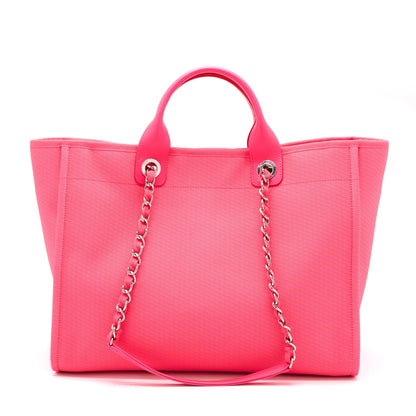 Chanel Deauville Tote Bag Hot Pink SHW