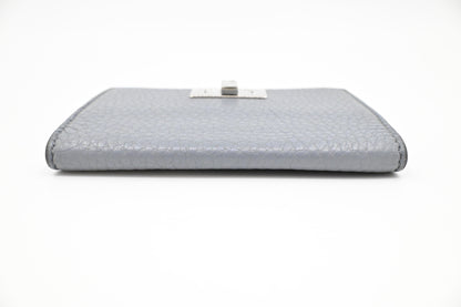 Fendi Peekaboo Mini Wallet in Light Blue Leather