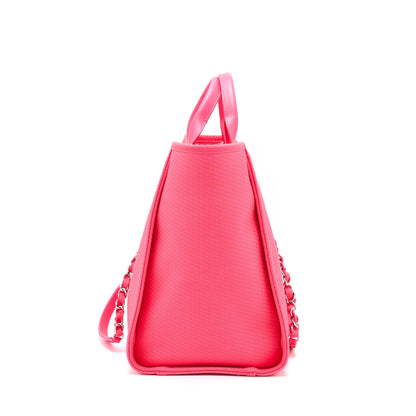 Chanel Deauville Tote Bag Hot Pink SHW