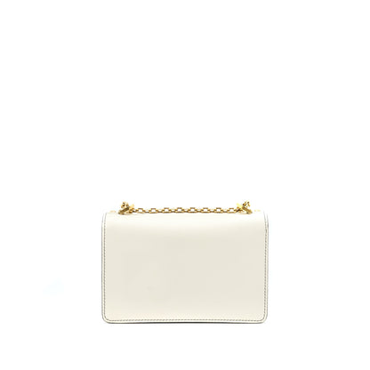 Dior Ja'Dior Flap Purse/ Clutch with Chain White
