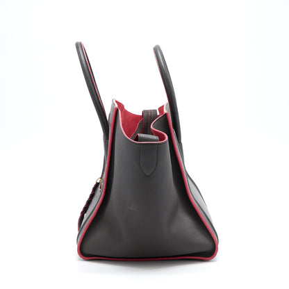 Celine Large Phantom Luggage Purse Calfskin Dark Grey/Pink