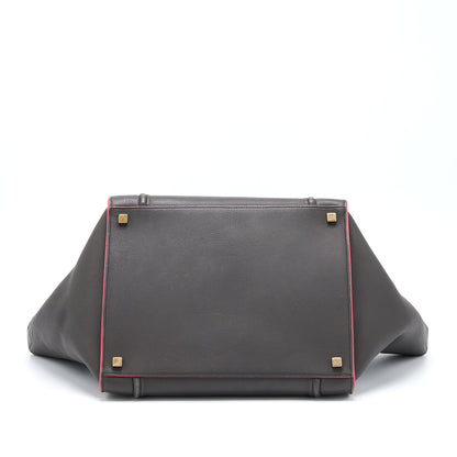 Celine Large Phantom Luggage Purse Calfskin Dark Grey/Pink