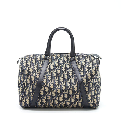 Dior Vintage Speedy Purse Blue Oblique Canvas