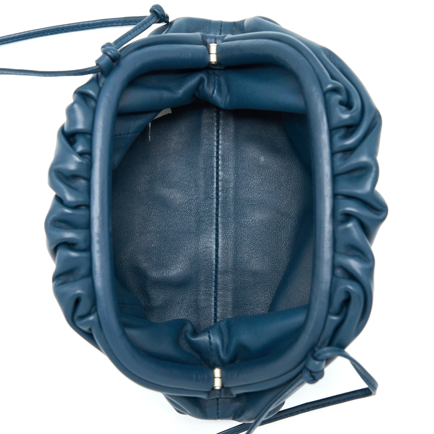 Bottega Veneta Mini Pouch Calfskin Dark Blue
