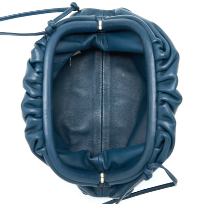 Bottega Veneta Mini Pouch Calfskin Dark Blue